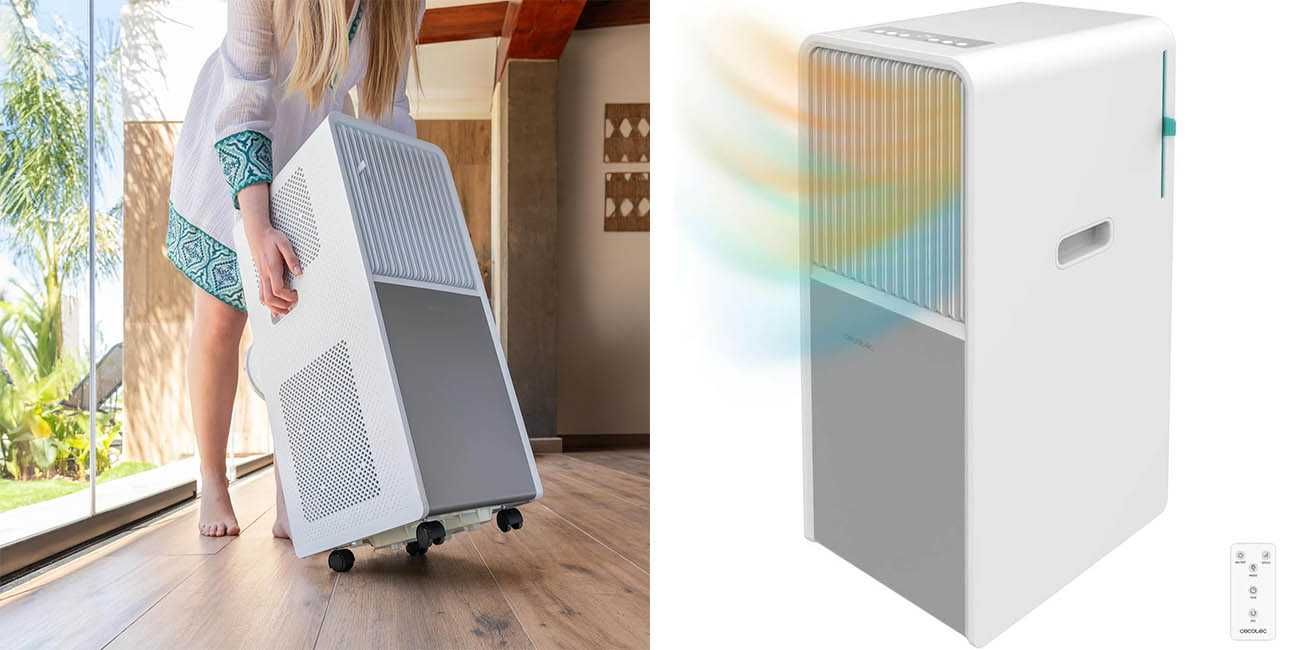 Ar condicionado portátil de 9000 BTU com bomba de calor