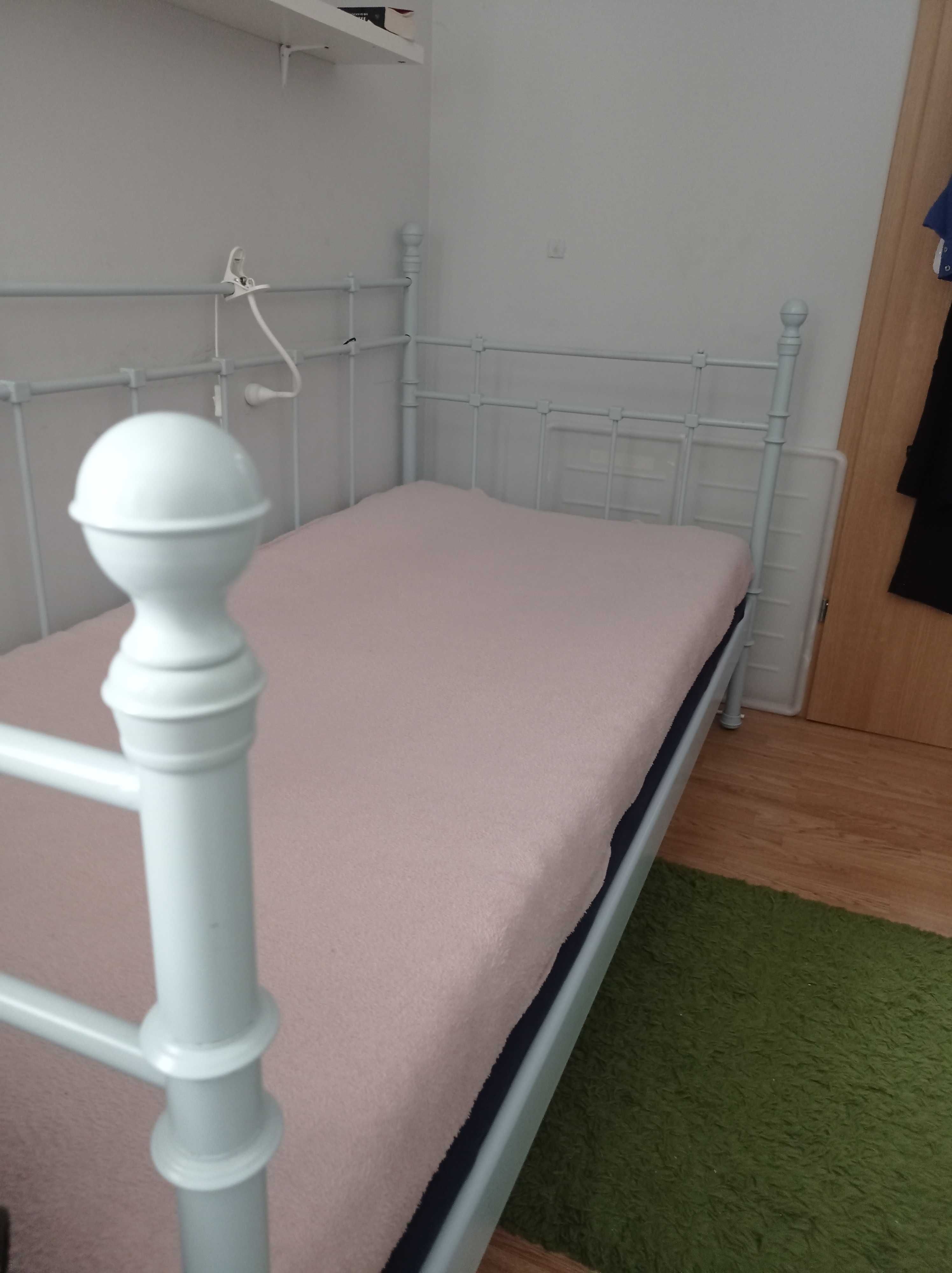 Łóżko metalowe pojedyncze Ikea