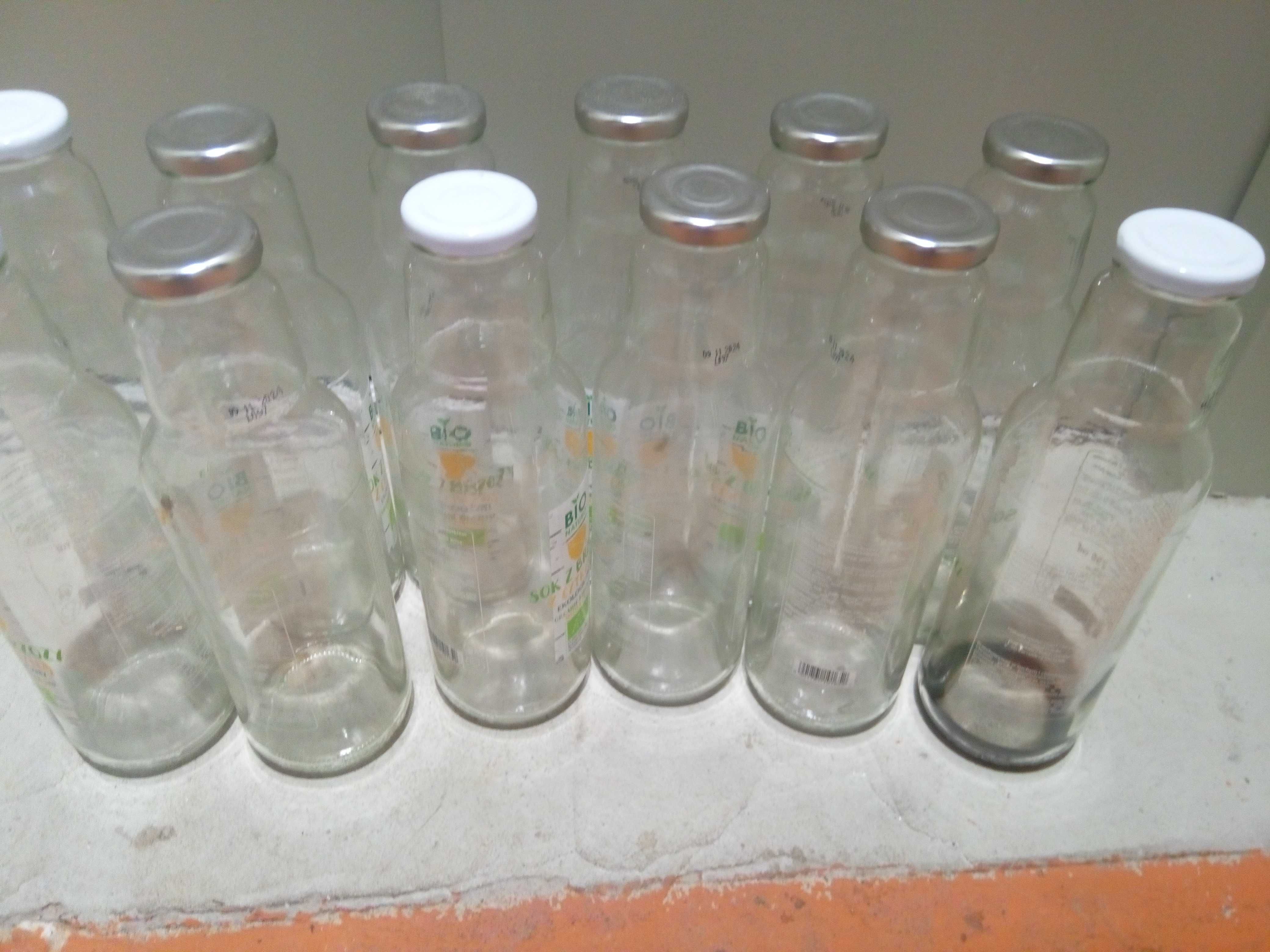 butelki szklane do soków 12szt