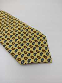 Richel żółty jedwabny krawat paisley
