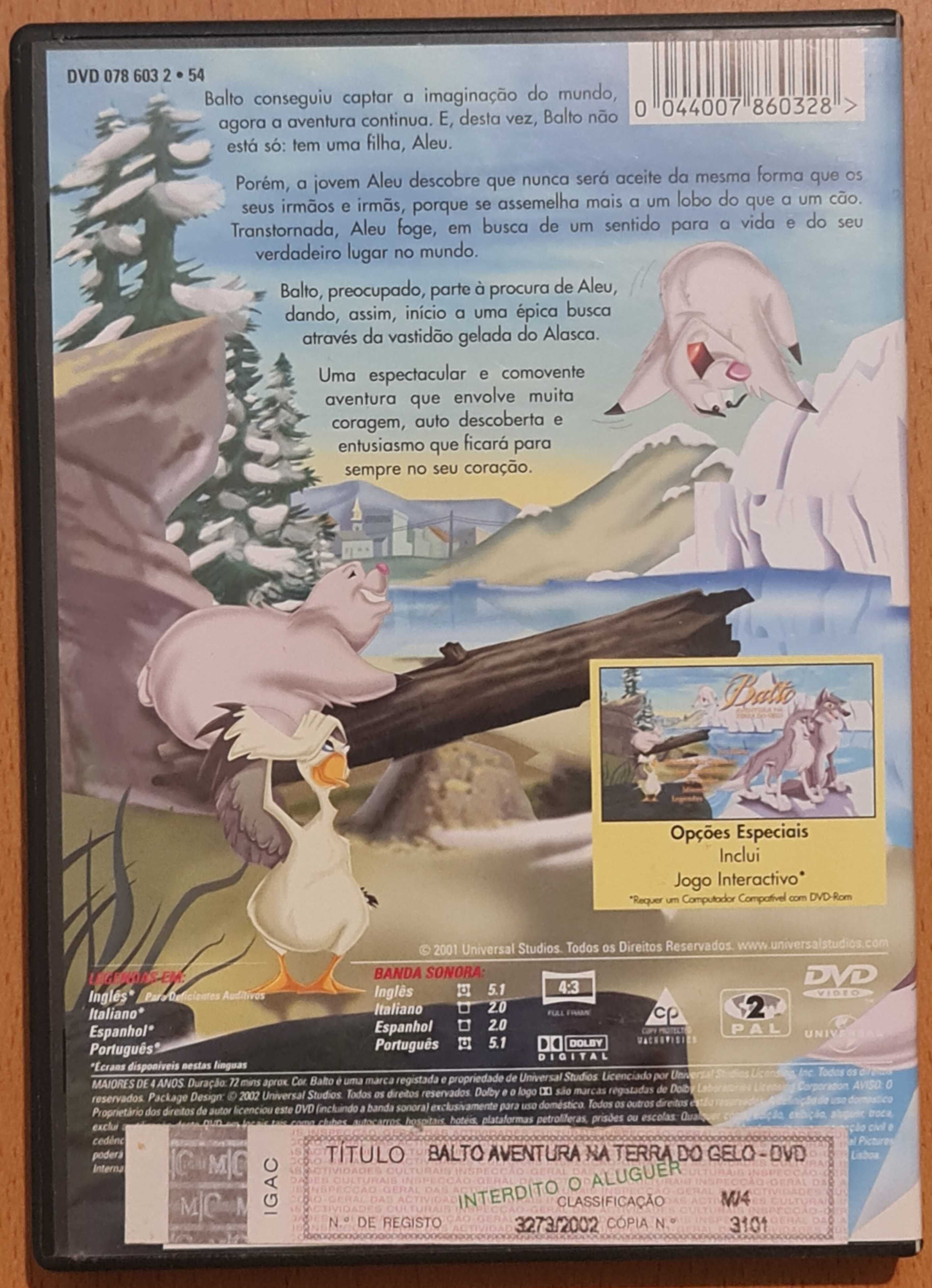 Filme DVD original Balto - Aventura na Terra do Gelo