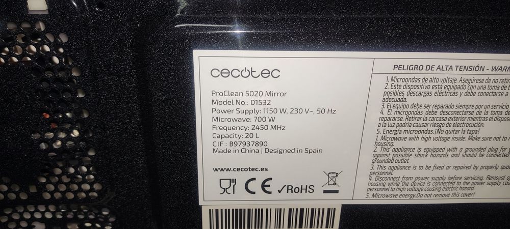 Microondas Cecotec