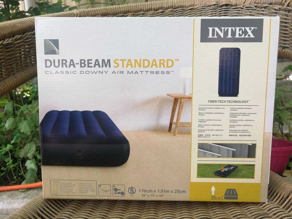 Одноместный надувной матрас двуспальный интекс матрас велюровый матрац