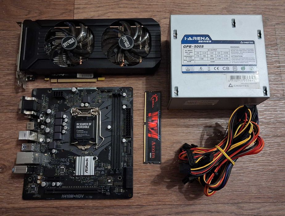 GTX1060 6gb H410M 8gb DDR4 3200mhz Chieftec 500W комплект компьютер