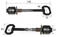Шток шабельної пилки лобзіка 1001 D9 L137 Діаметр 9мм Довжина 137мм