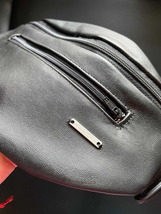 Сумка-бананка на пояс шкіряна