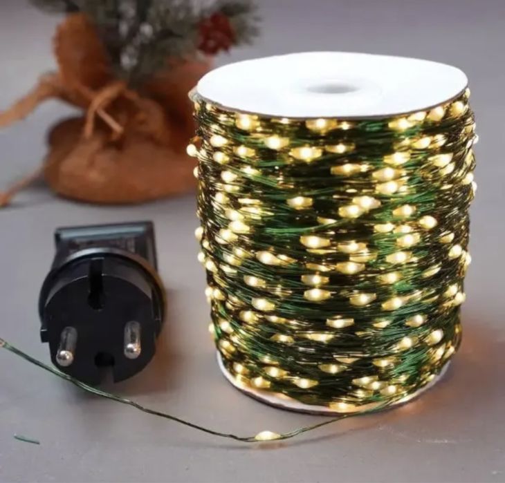 Гірлянда на зеленому дроті роса гирлянда грилянда 10,20,30,50 м