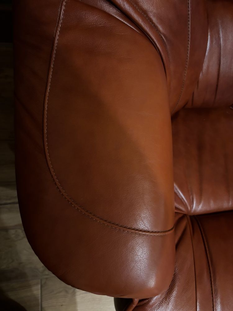 Komplet wypoczynkowy Idealny skóra kanapa i dwa fotele