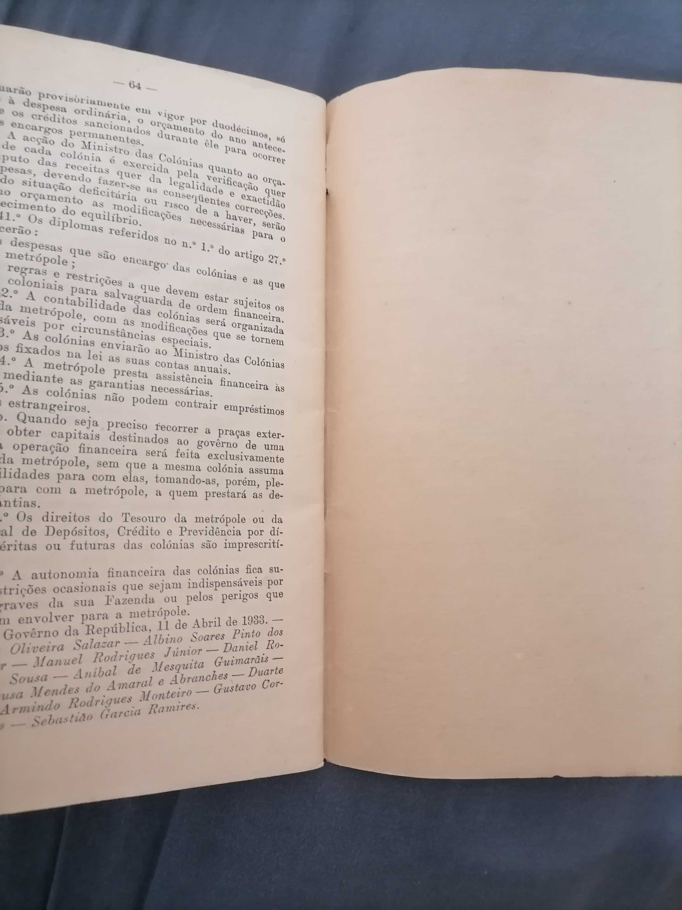 SALAZAR O Estado Novo - Estatutos União Nacional - Constituição 1933