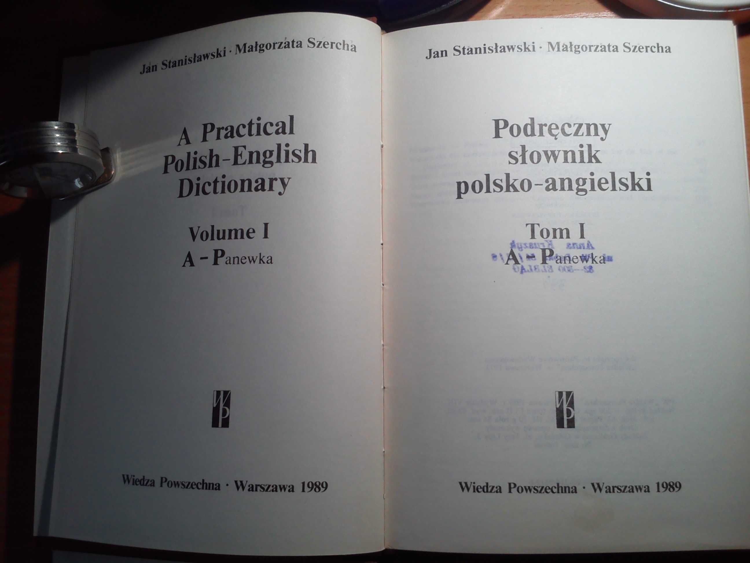 Podręczny słownik polsko-angielski 2 tomy z PRL