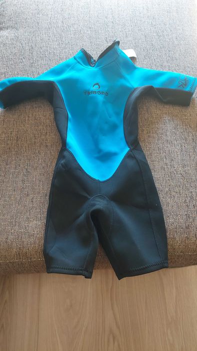 Fato Surf de Verão para Criança Azul Neoprene 1,5 mm TRIBORD 8 anos
