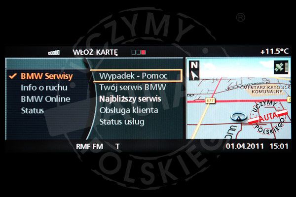 BMW E65 E66 polskie menu lektor mapa