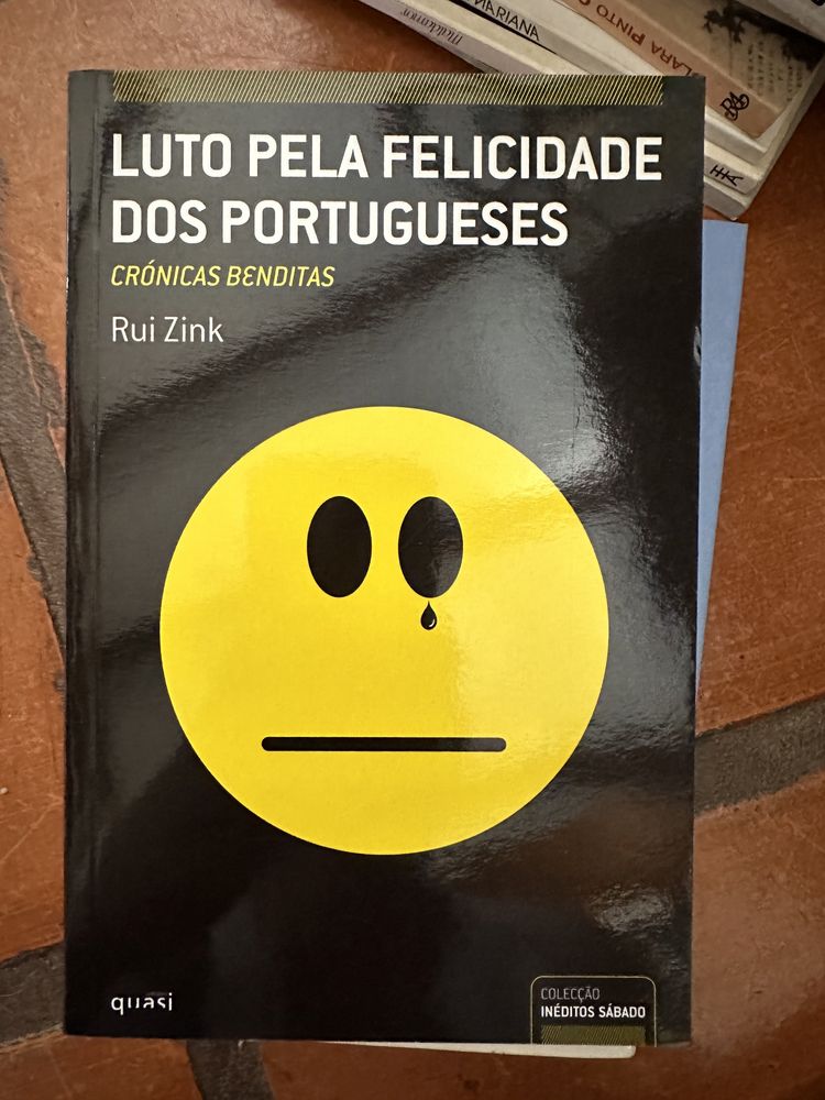 Livro Rui Zink - Luto pela Felicidade dos Portugueses