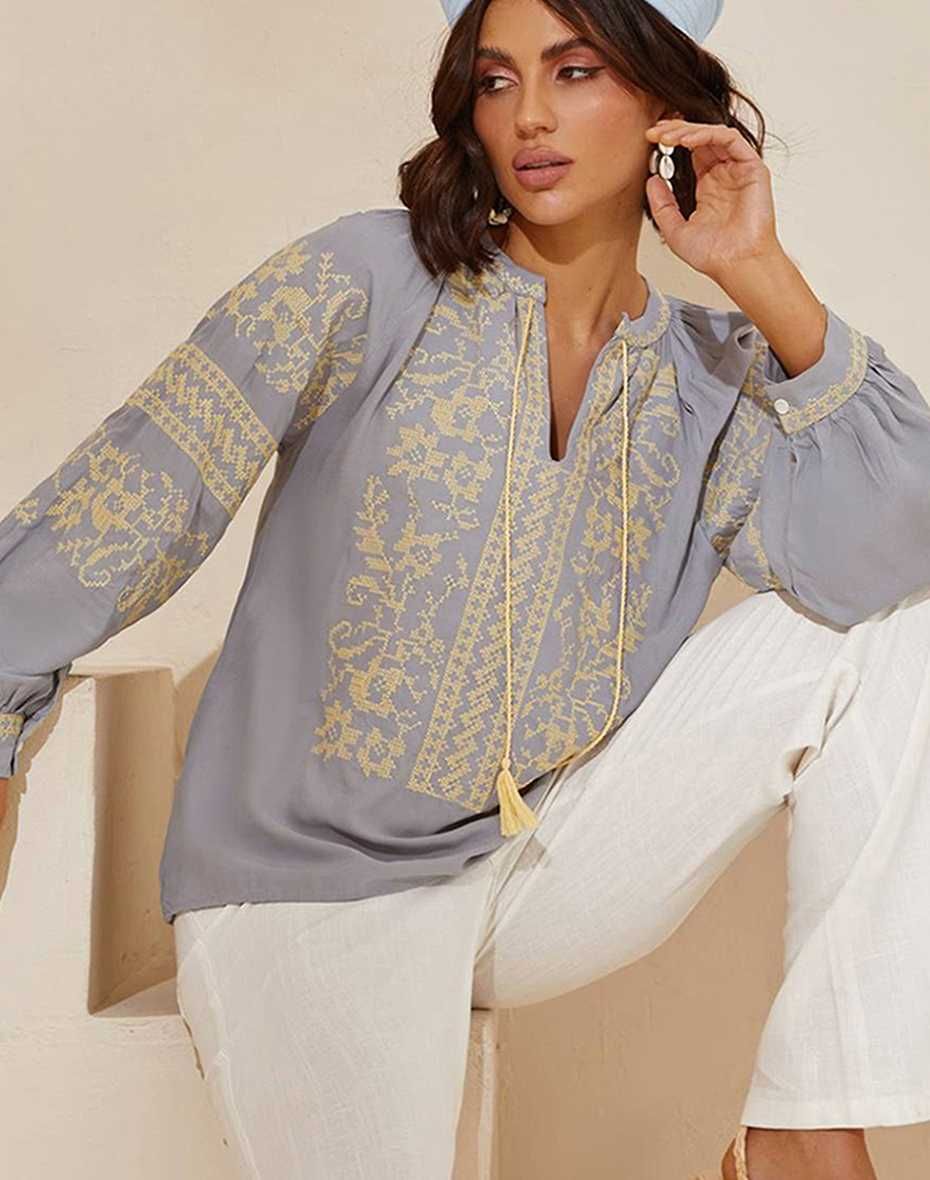 Вишиванка блуза якісна Стильний імідж вишиваний національний візерунок