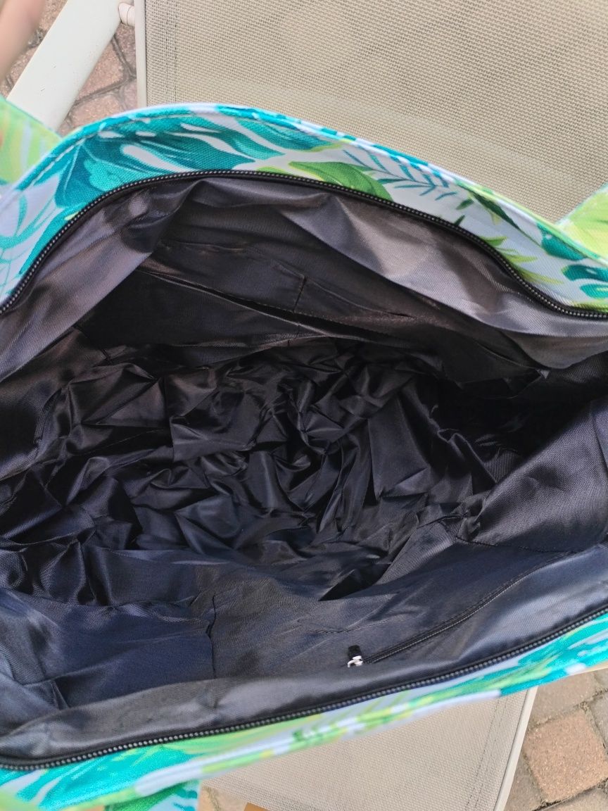 Piękna duża nowa torba plażowa z printem nieprzemakalna polecam