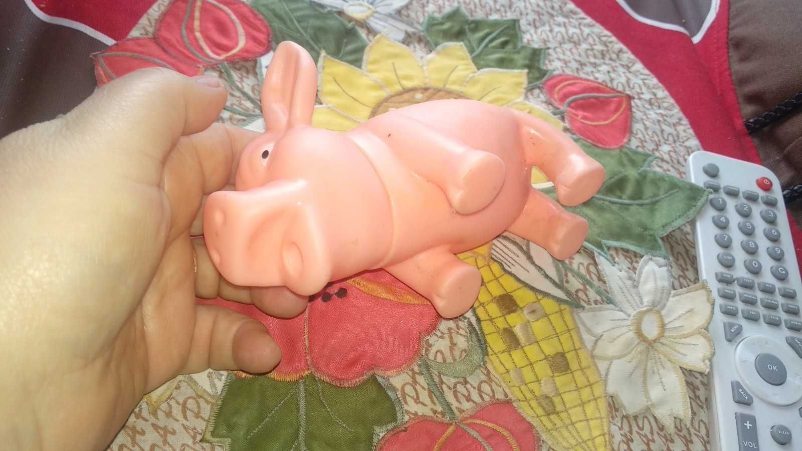 зоо игрушка резиновая свинья свинка поросенок для собаки хрюкает 14см
