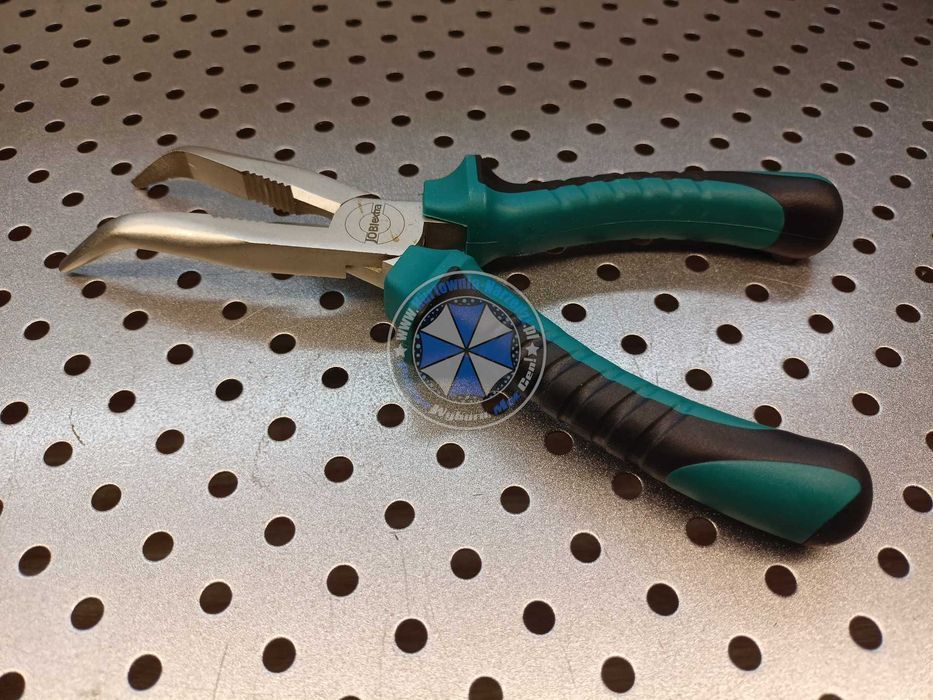 Szczypce wydłużone odgięte 200mm Cr-V JOBIextra szczypce 200mm