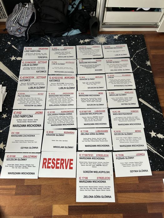 Tablice relacyjne/kierunkowe PKP