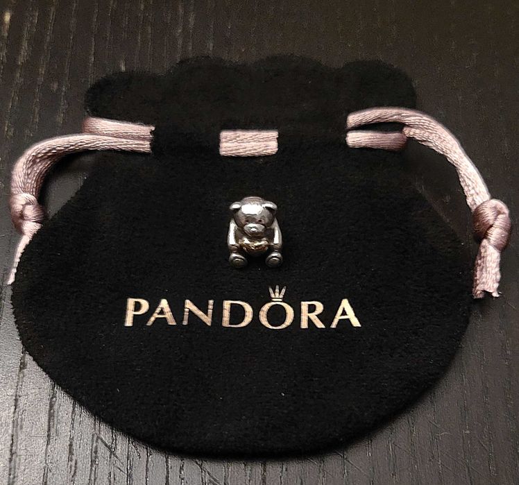 PANDORA tt oryginalny miś Stefan złoto 585 14k/srebro 925