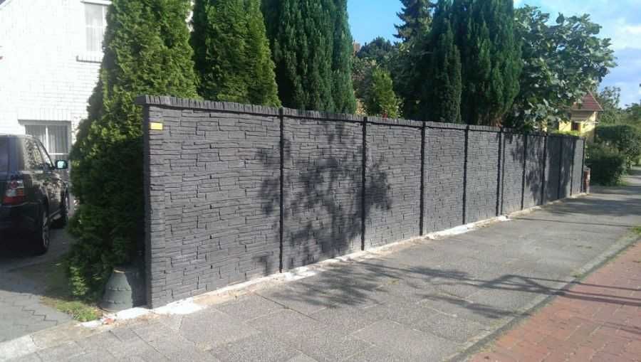 Dwustronne ogrodzenia beton barwiony w masie wys 1,55