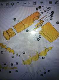 Ślimak podajnik ślimakowy rury wyładowczej 3.85m New Holland TC CS CSX