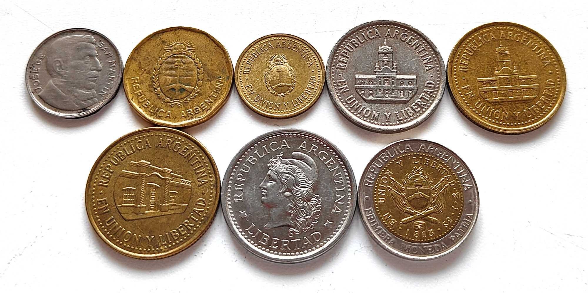 Монеты Аргентины (сентаво, песо), Argentina, 8 шт