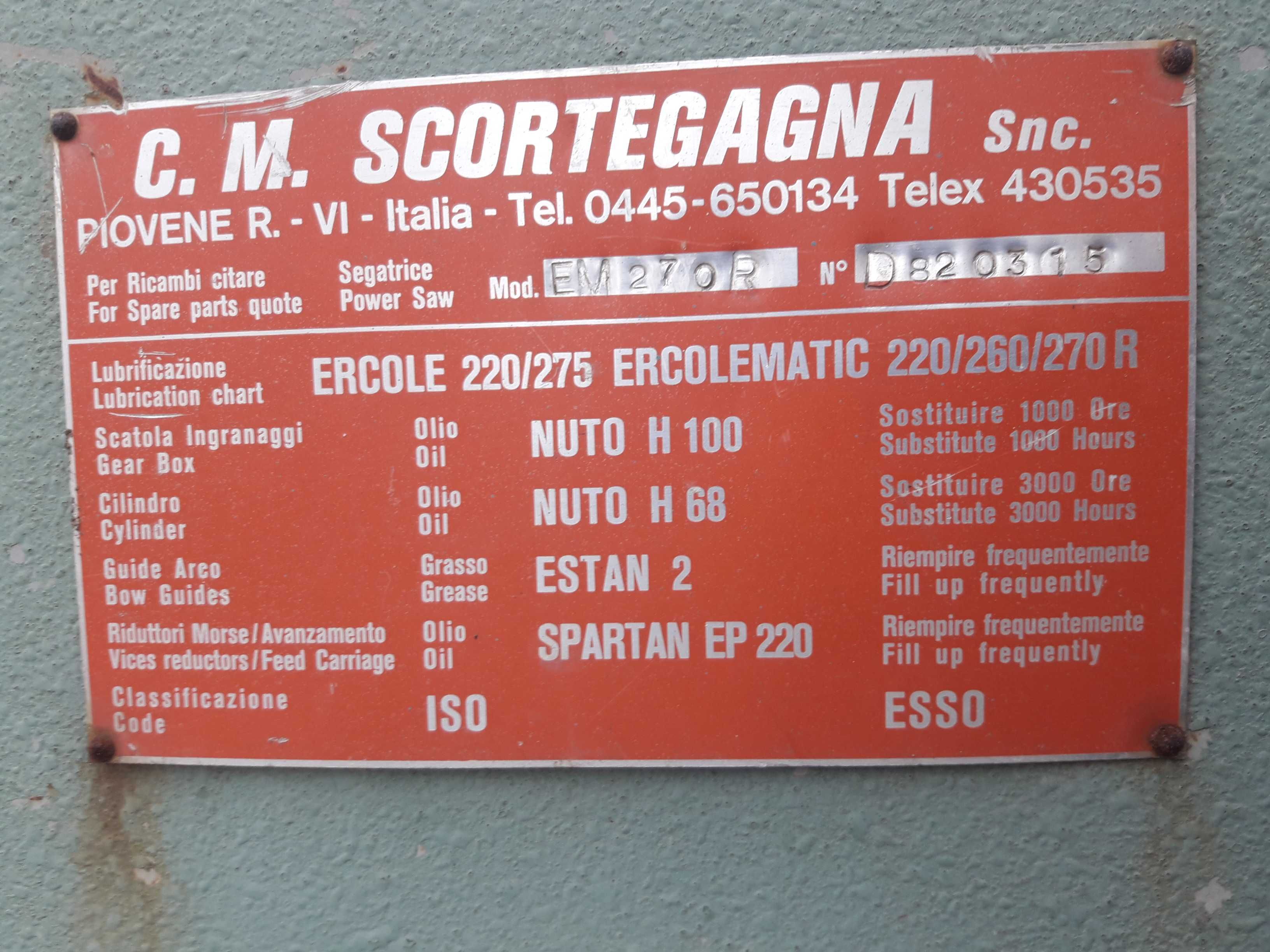 piła ramowa do metalu Ercole 220/275, brzeszczotowa