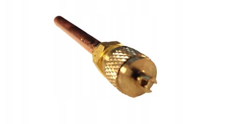 Zawór zaworek serwisowy z rurką SCHRADERA 1/4 metryczny 6mm / 1 szt.