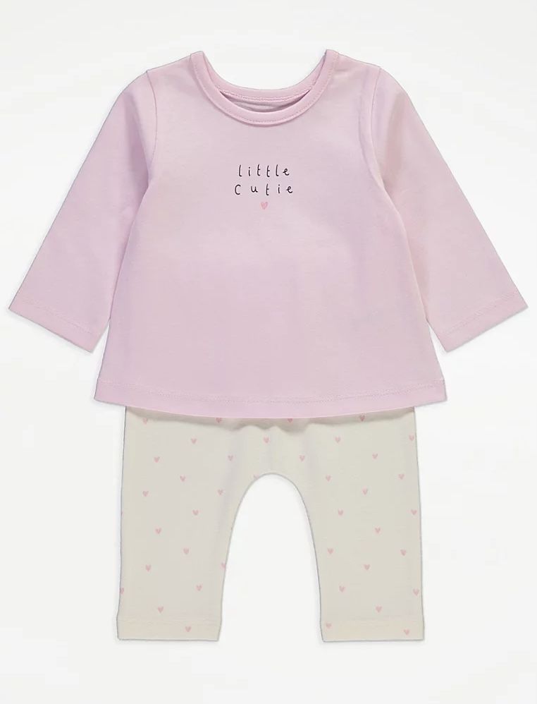 62 68 George zestaw komplet w serduszka little cutie legginsy bluzka