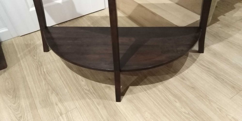 Konsola drewniana Vinotti półokrągła