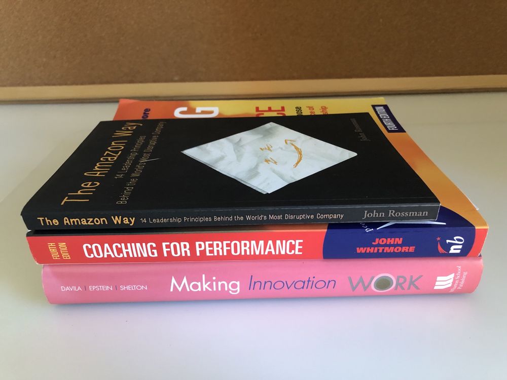 Livros gestão em inglês: innovation, coaching, Amazon