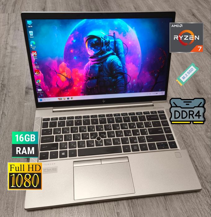 Мощний ноут 16ядер/SSD/IPS/Ryzen 7/ноутбук для навчання/бу з Америки