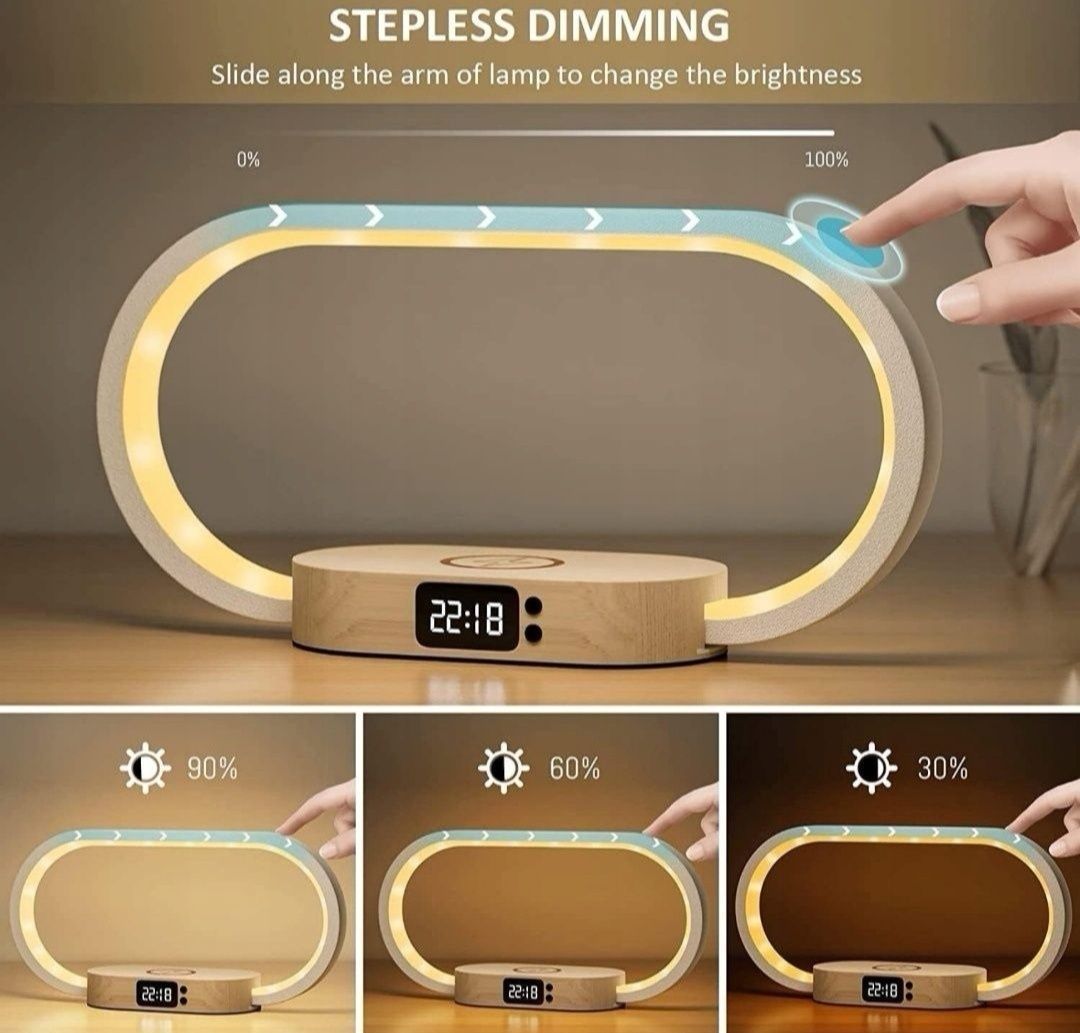 Ładowarka z usb lampka z zegarem