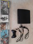 PS3 com 1 Comandos SONY + 6 Jogos
