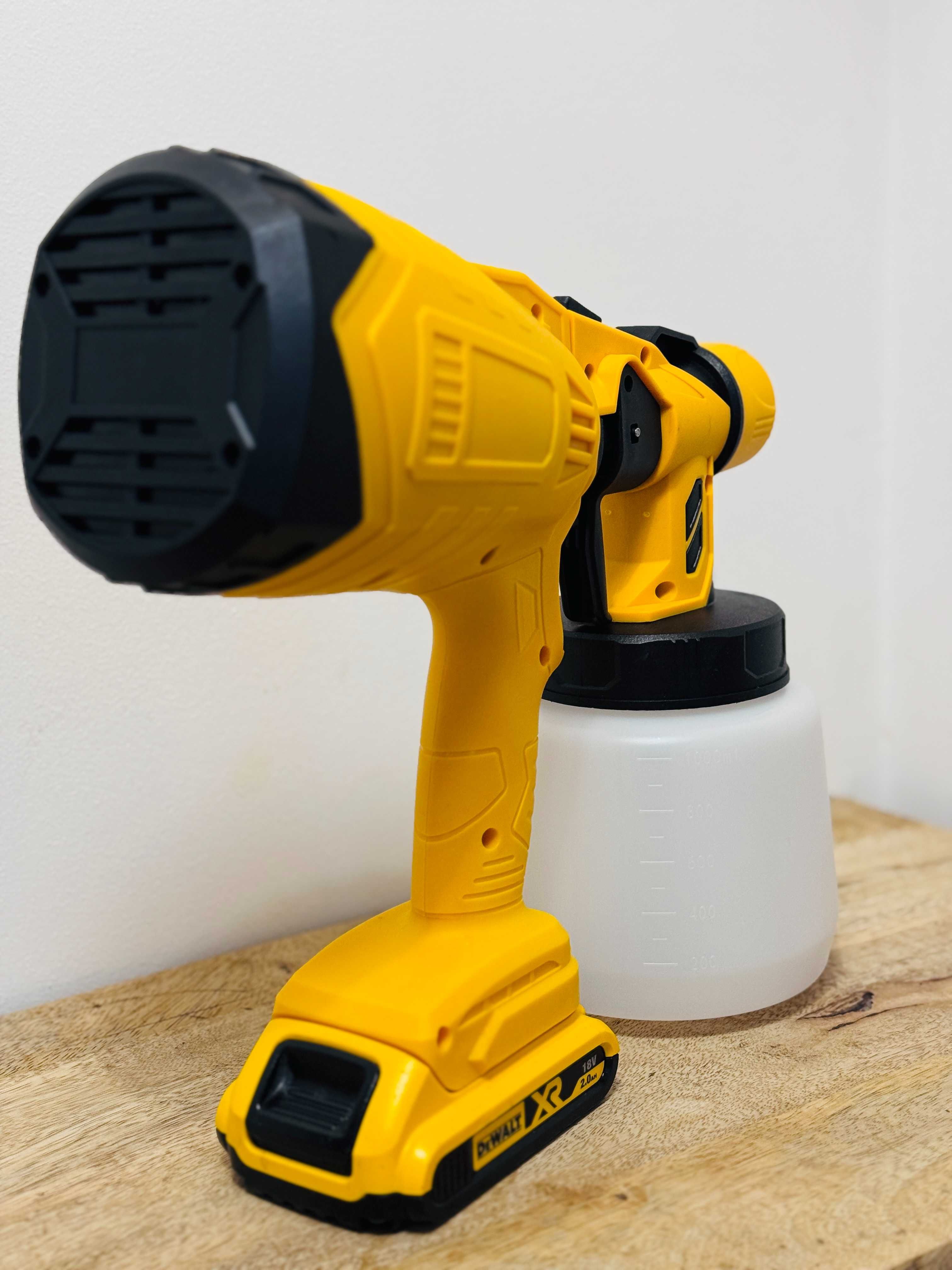 Duży pistolet do malowania płotu POD AKU DEWALT instrukcja PL