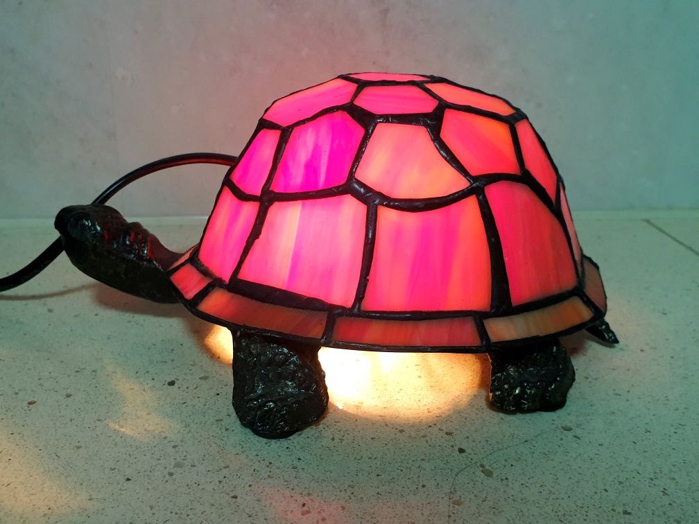 Lindo candeeiro de mesa estilo Tiffany - Tartaruga