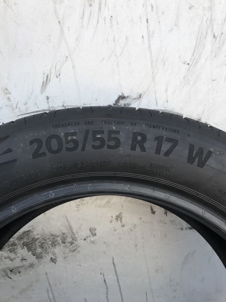 Шины Continental 205/55r17 Лето Комплект Б/у Склад Оригинал