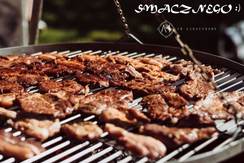 Grill ogrodowy  Kompletny zestaw TRÓJNÓG KUTY + PALENISKO + RUSZT