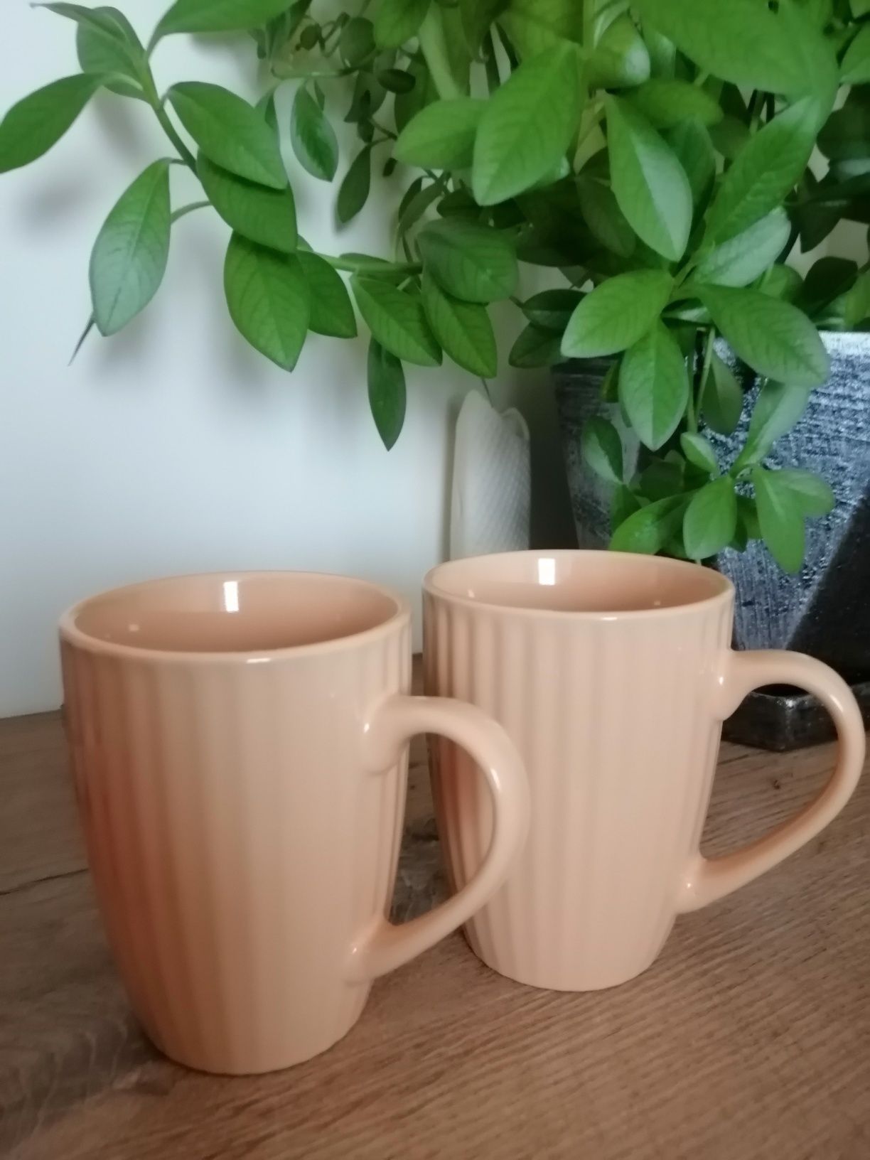 Komplet nowych kubków ceramicznych 2 sztuki
