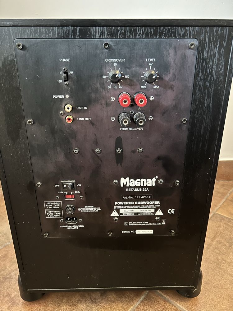 Zestaw kina domowego ONKYO, głośniki quadral i subwoofer  Magnat