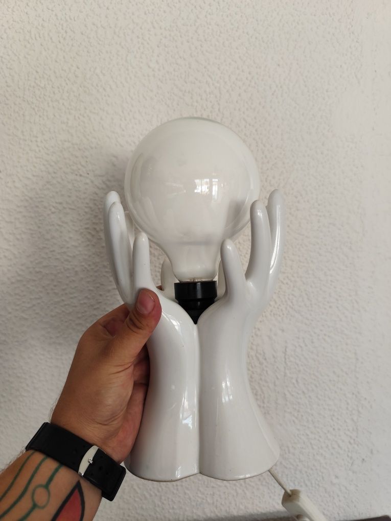 Lampka ceramika lata 80-90 polska vintage retro prl space age