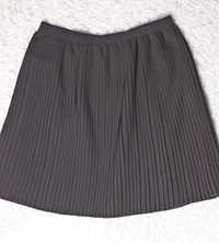 Плиссированная, чёрная, короткая юбка для девочки Selected, р.34