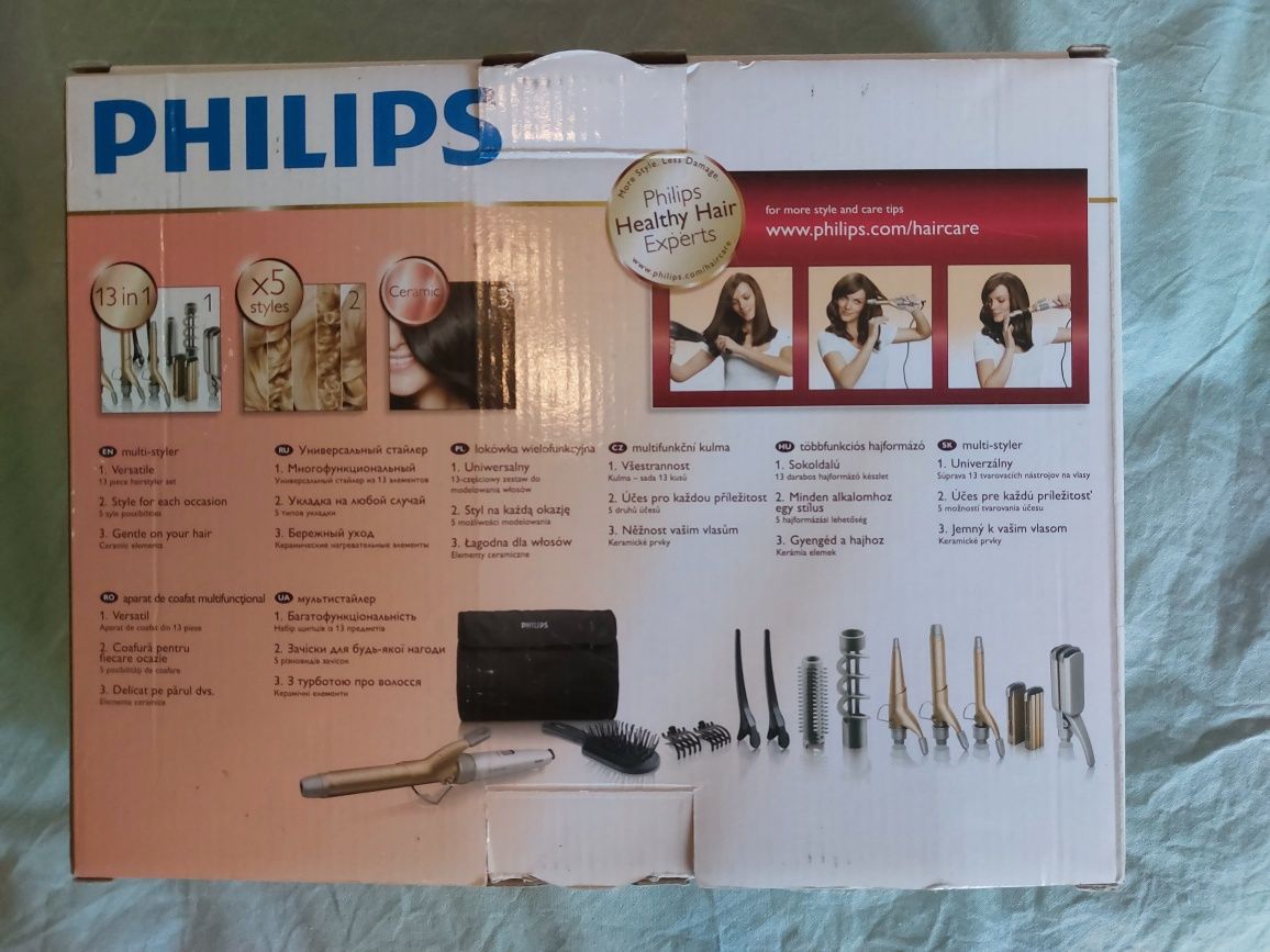 Мультистайлер Phillips 13 в 1. Плойка, випрямляч + щипці.