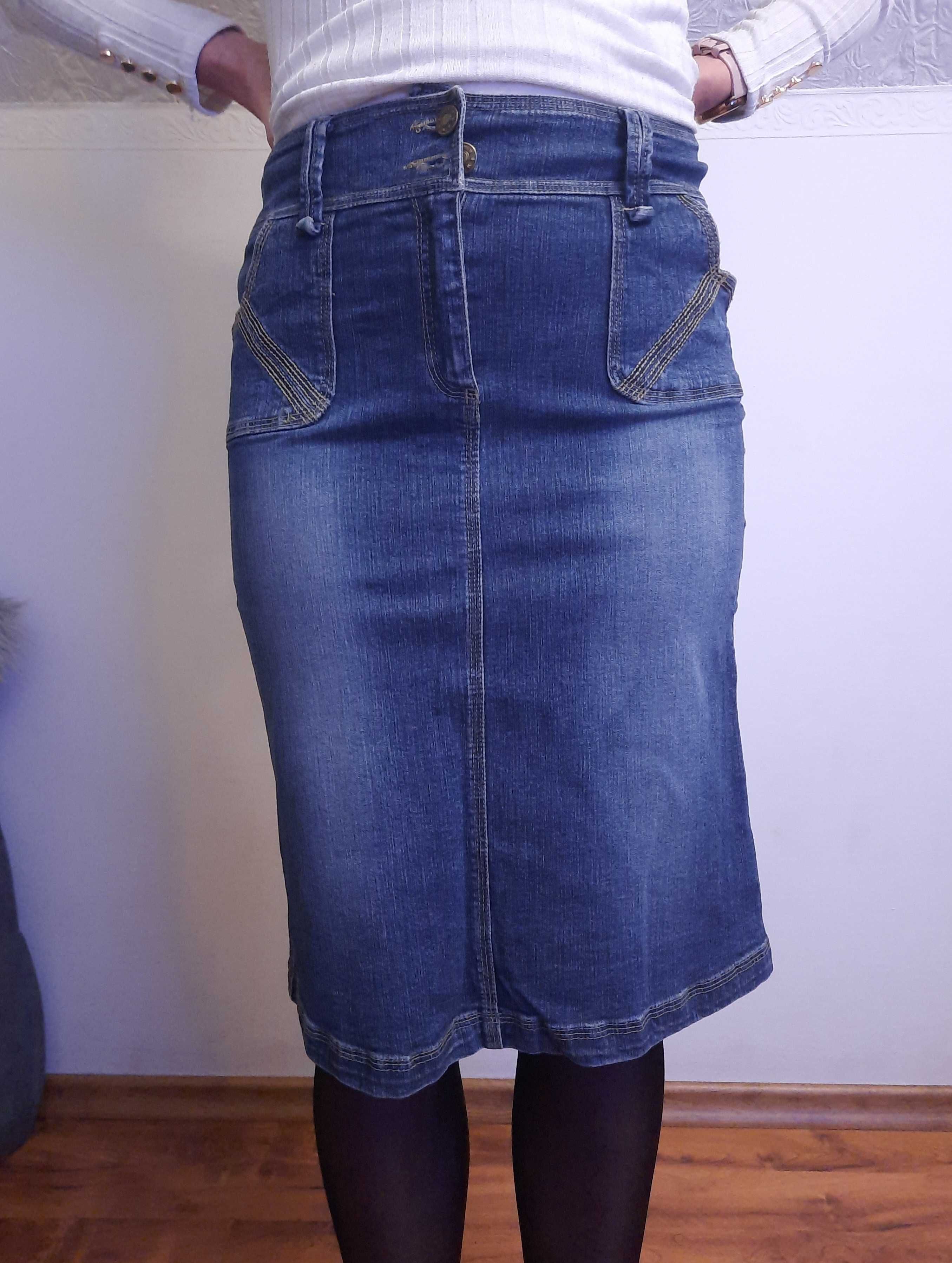 Spódnica jeansowa spódniczka typu jeans midi Sweet n Sour rozmiar 8 S