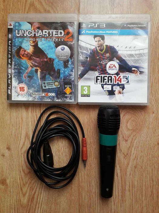 Playstation: Conjunto de 2 jogos e microfone
