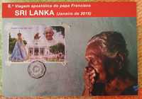 Sri Lanka - moeda em postal - coincard