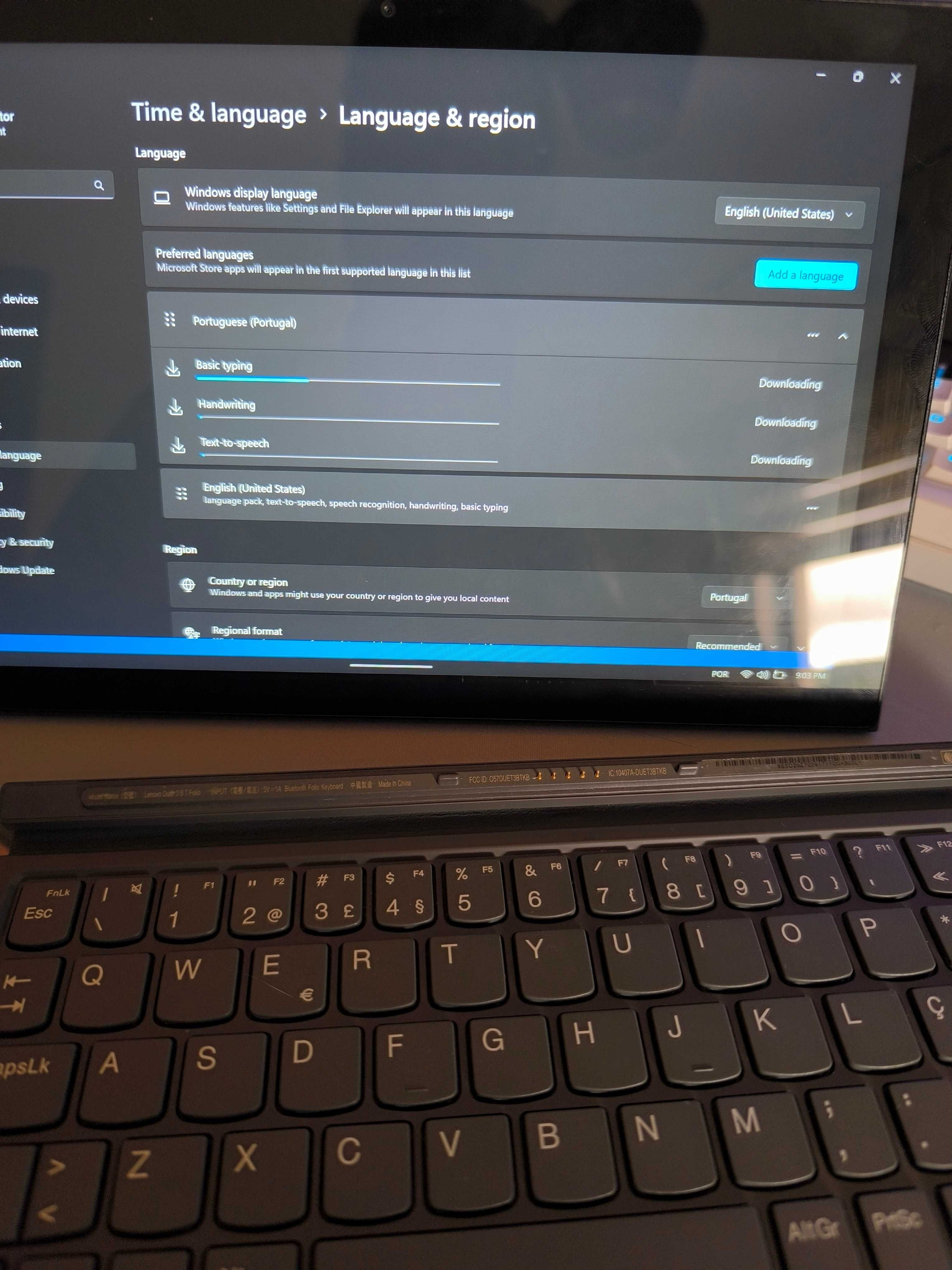 Lenovo ideapad duet 3  BIOS NOVA,WIN 11 ACTIVO,LEVA SD 64GB valor fixo