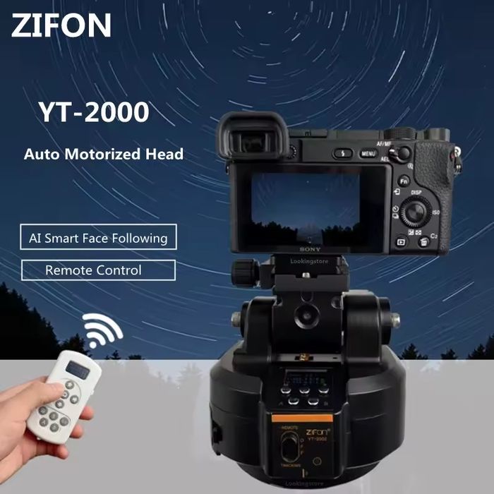 ZIFON YT-2000 моторизованная панорамная головка для ккмер 2кг, AI отсл