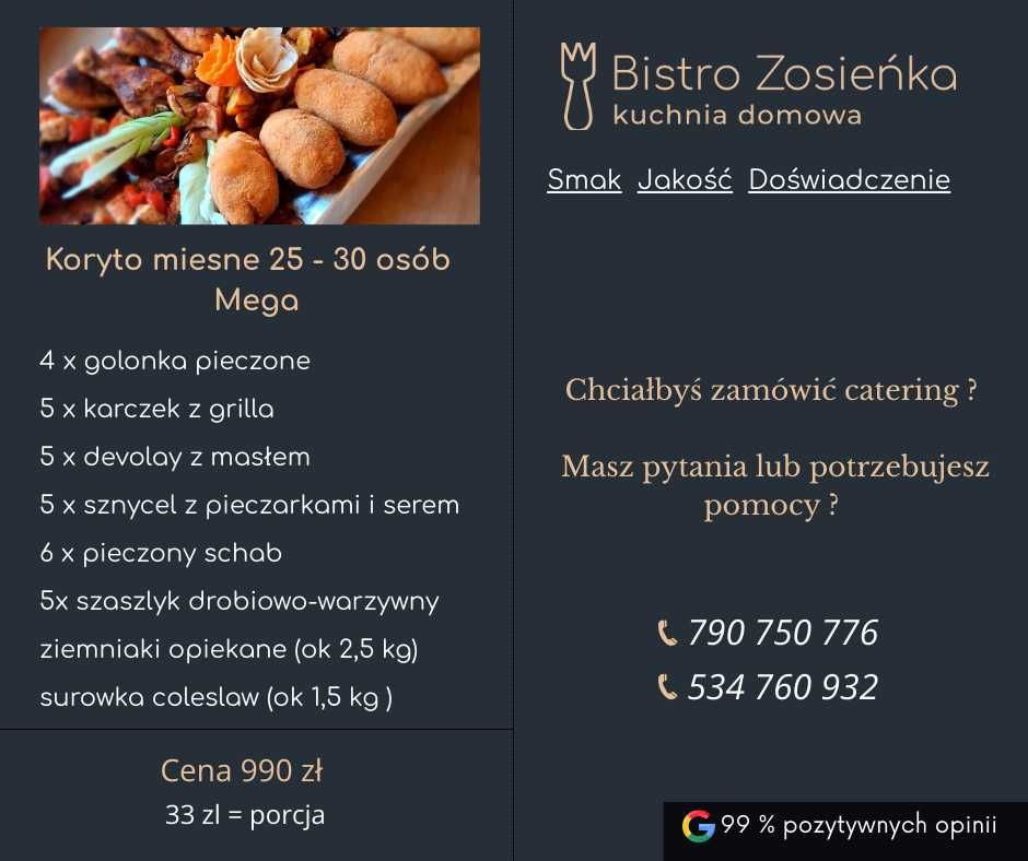 Catering okolicznościowy / Koryta mięsne / Zimna płyta / Dowozimy !