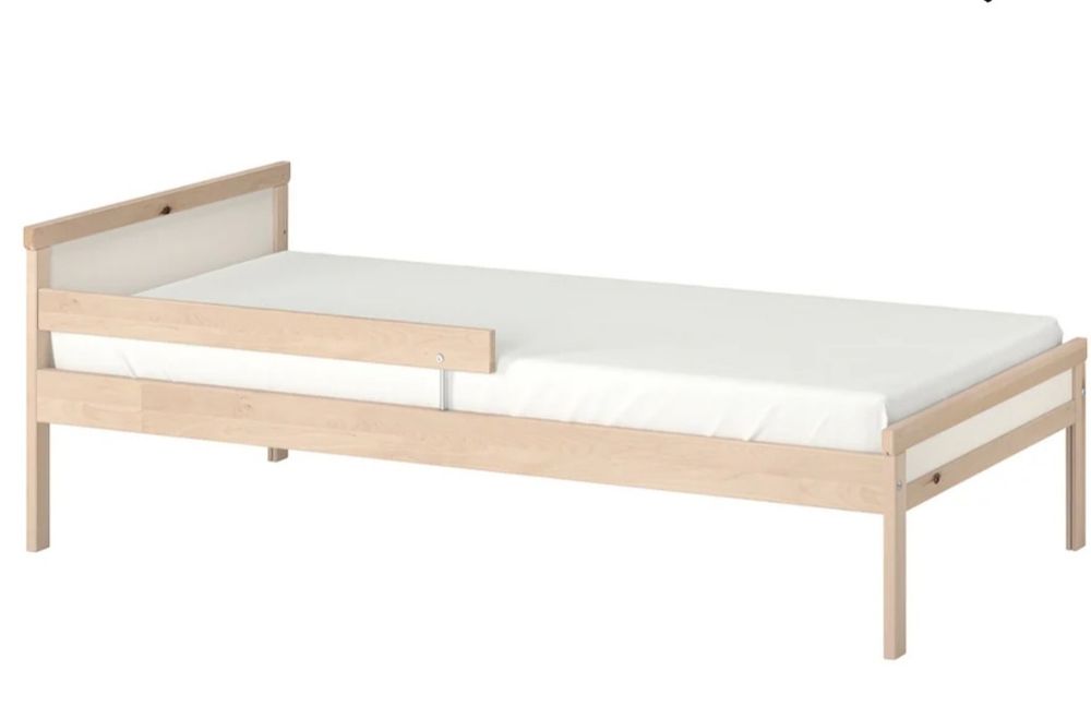 Łóżko Singular Ikea 70 cm x 160 cm plus materac, ochraniacz